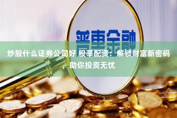 炒股什么證券公司好 股莘配資：解鎖財富新密碼，助你投資無憂